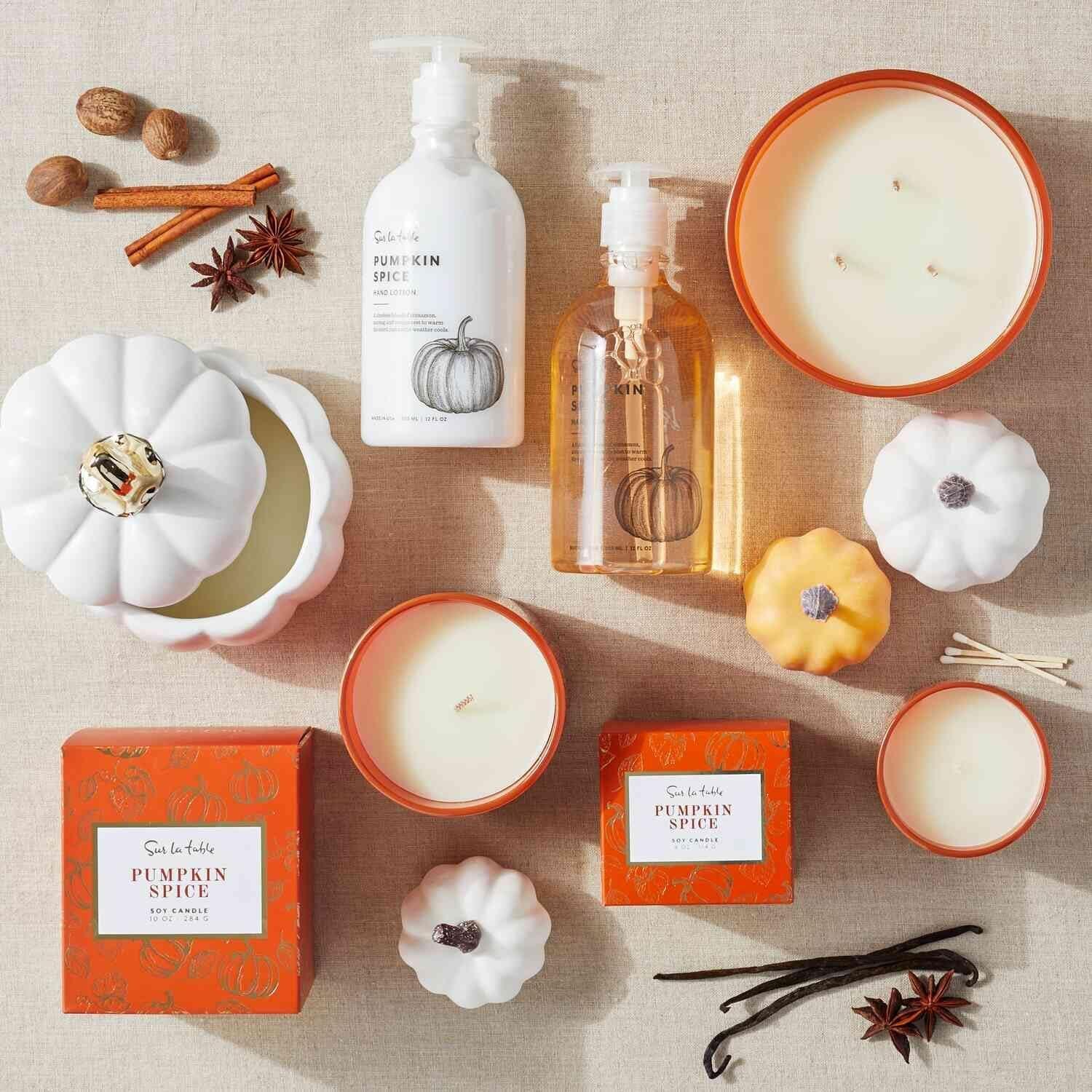 Sur La Table Figural Pumpkin Spice Candle, White - view 4