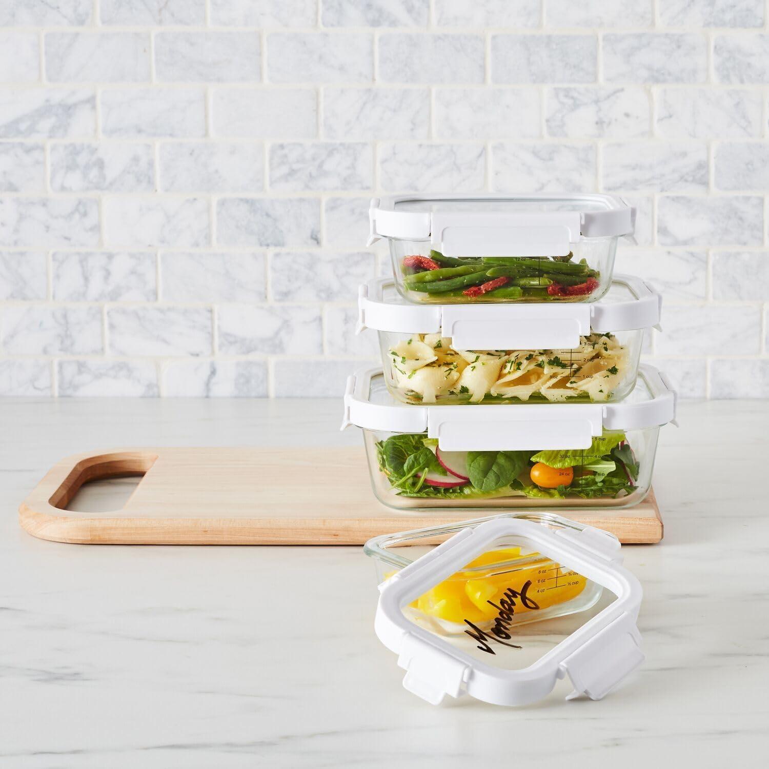 Sur La Table Glass Storage Containers, 8-Piece Set, Clear - view 2