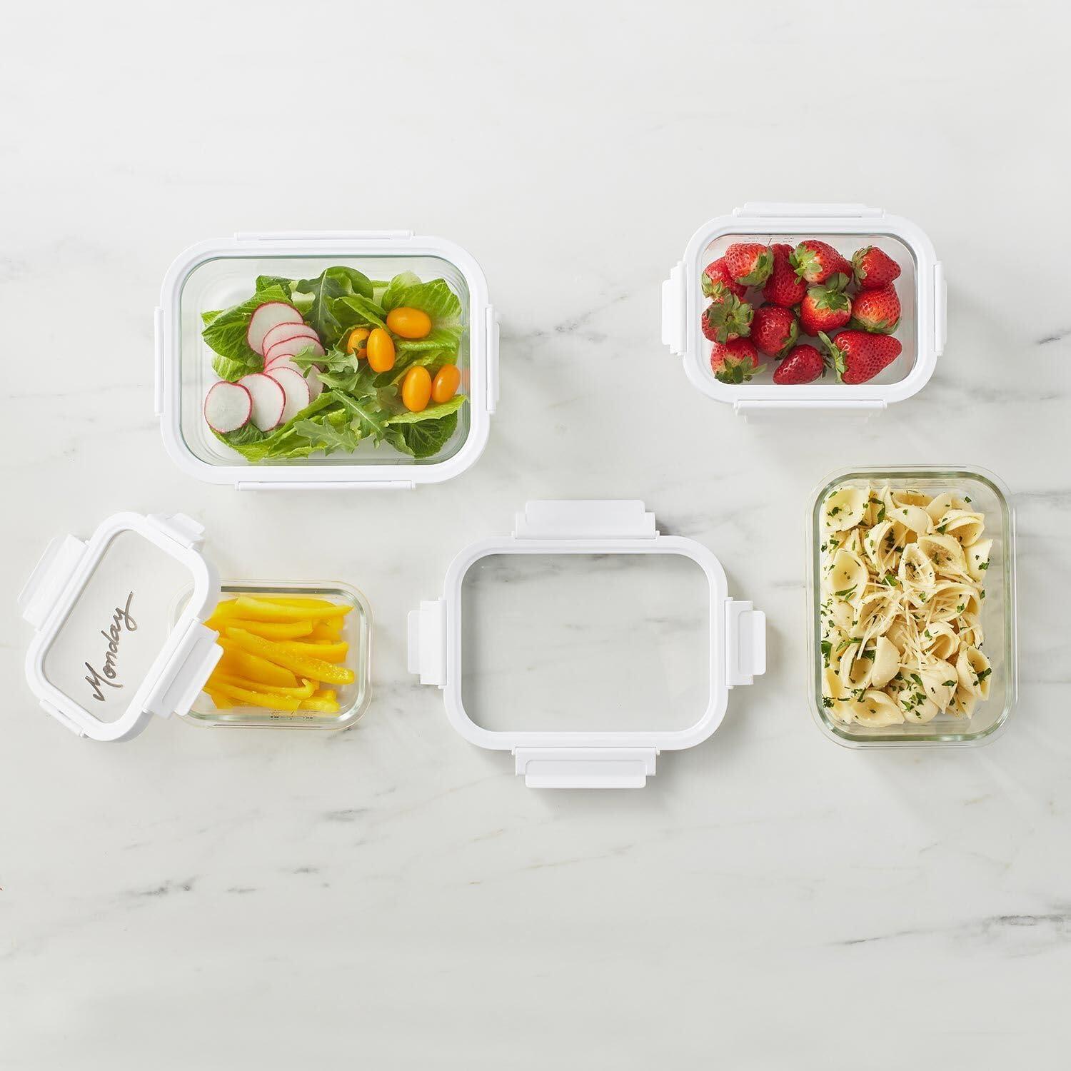 Sur La Table Glass Storage Containers, 8-Piece Set, Clear - view 3