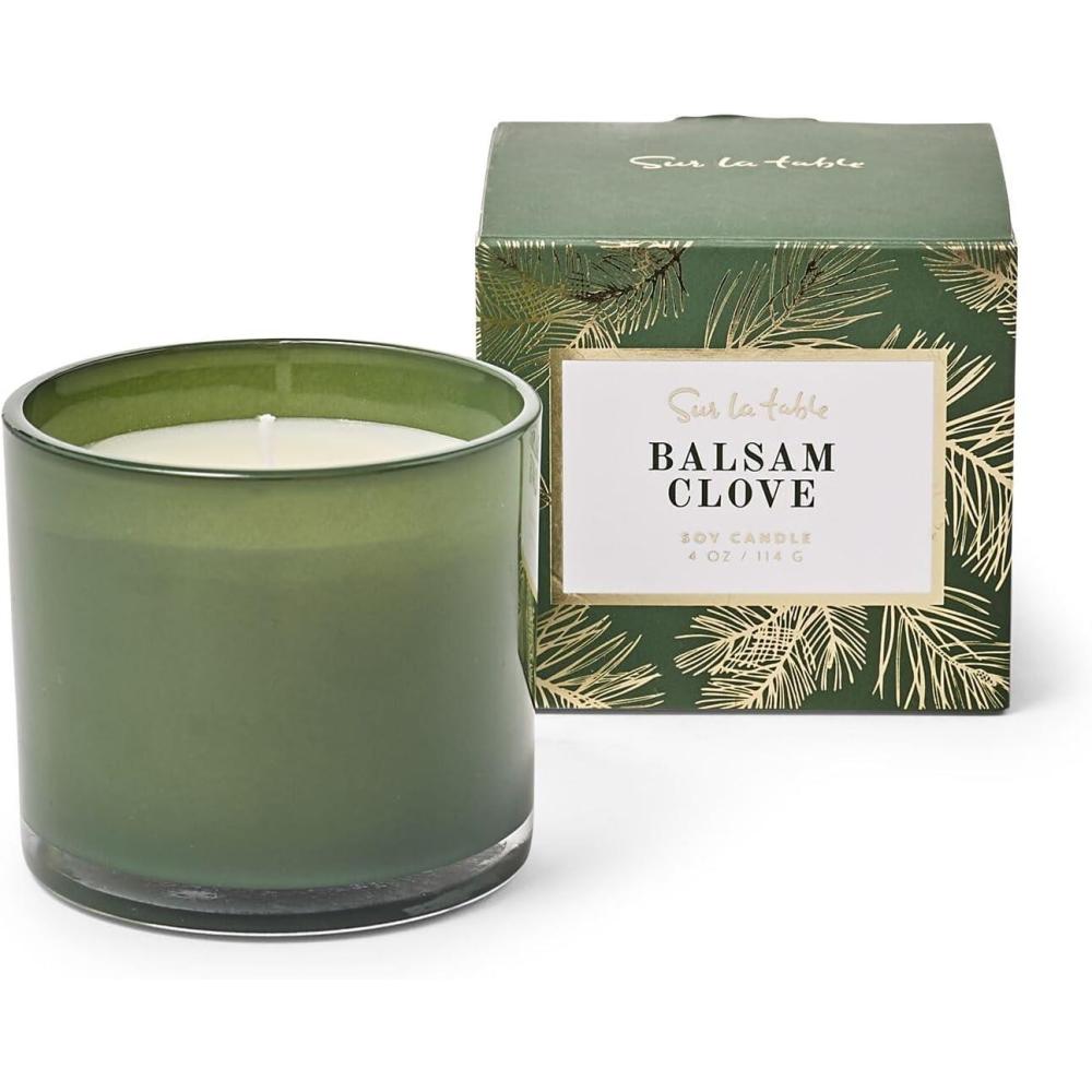 Sur La Table Balsam Clove Candle, Green