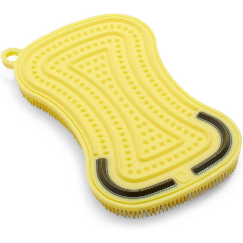 Sur La Table 3-in-1 Silicone Scrubber Sponge, Chamomile