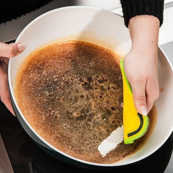 Sur La Table 3-in-1 Silicone Scrubber Sponge, Sky - view 4