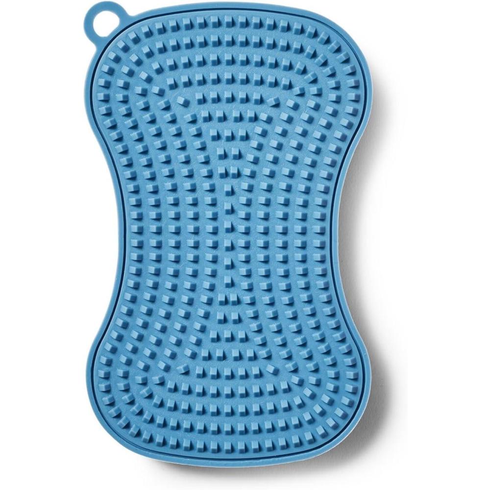 Sur La Table Dual-Action Silicone Sponge, Light Blue