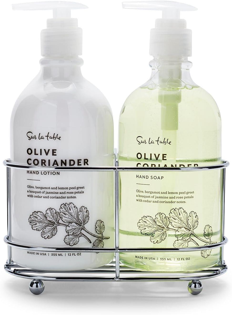 Sur La Table Hand Soap & Lotion Caddy Set, 12 oz, Lemon Basil - view 3