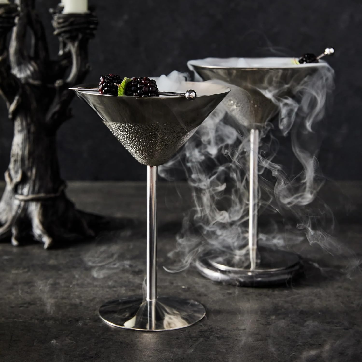 Sur La Table Stainless Steel Martini Glass, Silver - view 4