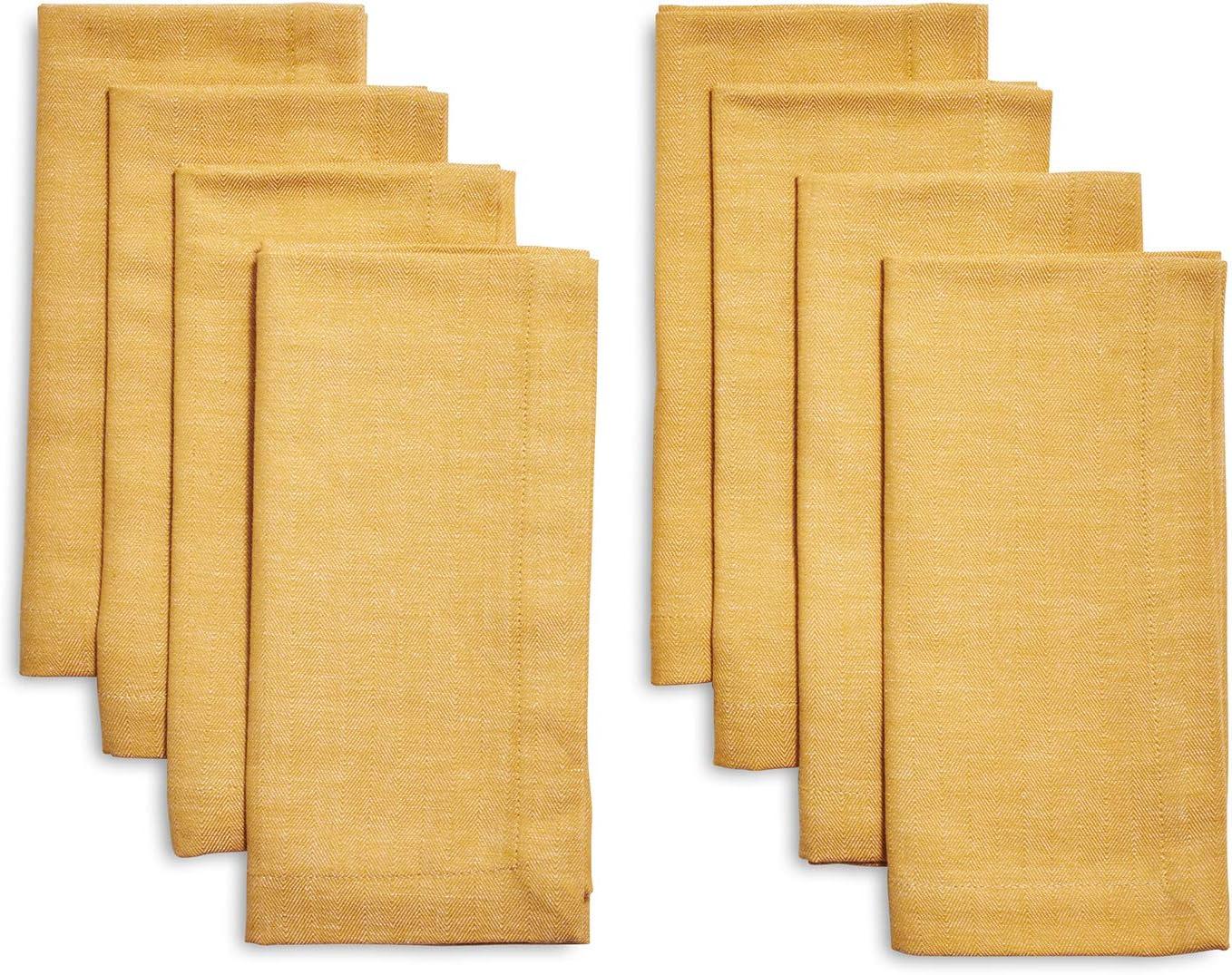 Sur La Table Herringbone Napkins, Set of 8, White - view 2