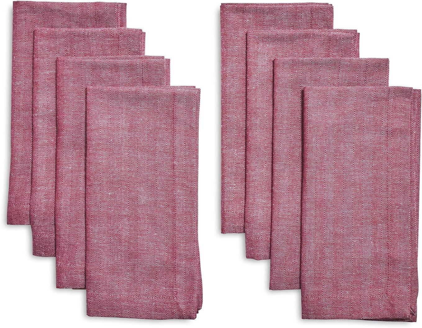 Sur La Table Herringbone Napkins, Set of 8, White - view 3