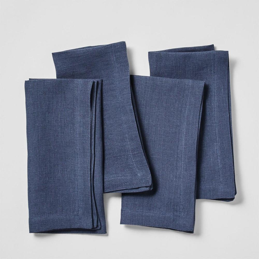 Sur La Table Linen Napkins, Set of 4, Blue(Indigo)