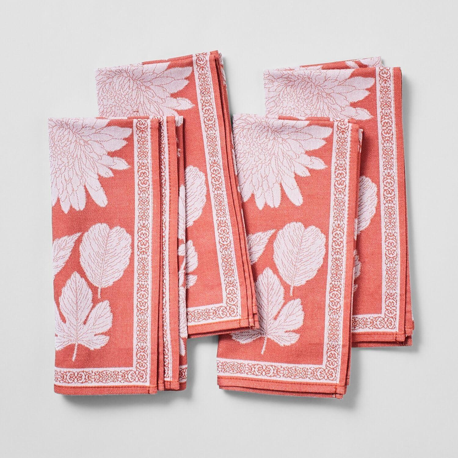 Sur La Table Jacquard Floral Napkins, Set of 4, Indigo(Indigo) - view 2