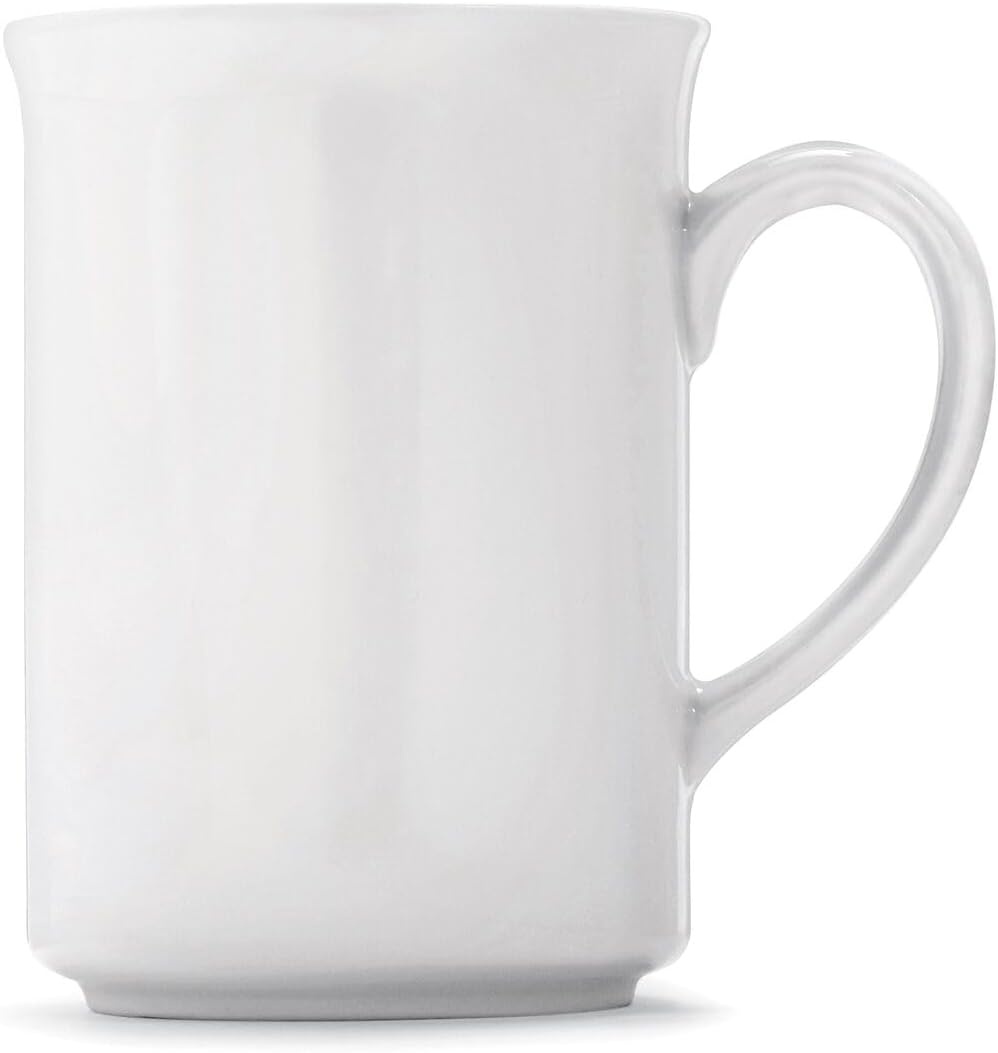 Sur La Table Bistro Mugs, Set of 4, White, Set of 4 Classic White Porcelain Mugs for Everyday Coffee and Tea Service, Set of 4 - view 4