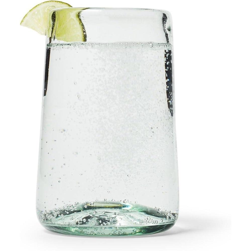 Sur La Table Recycled Green Highball Glass, Clear