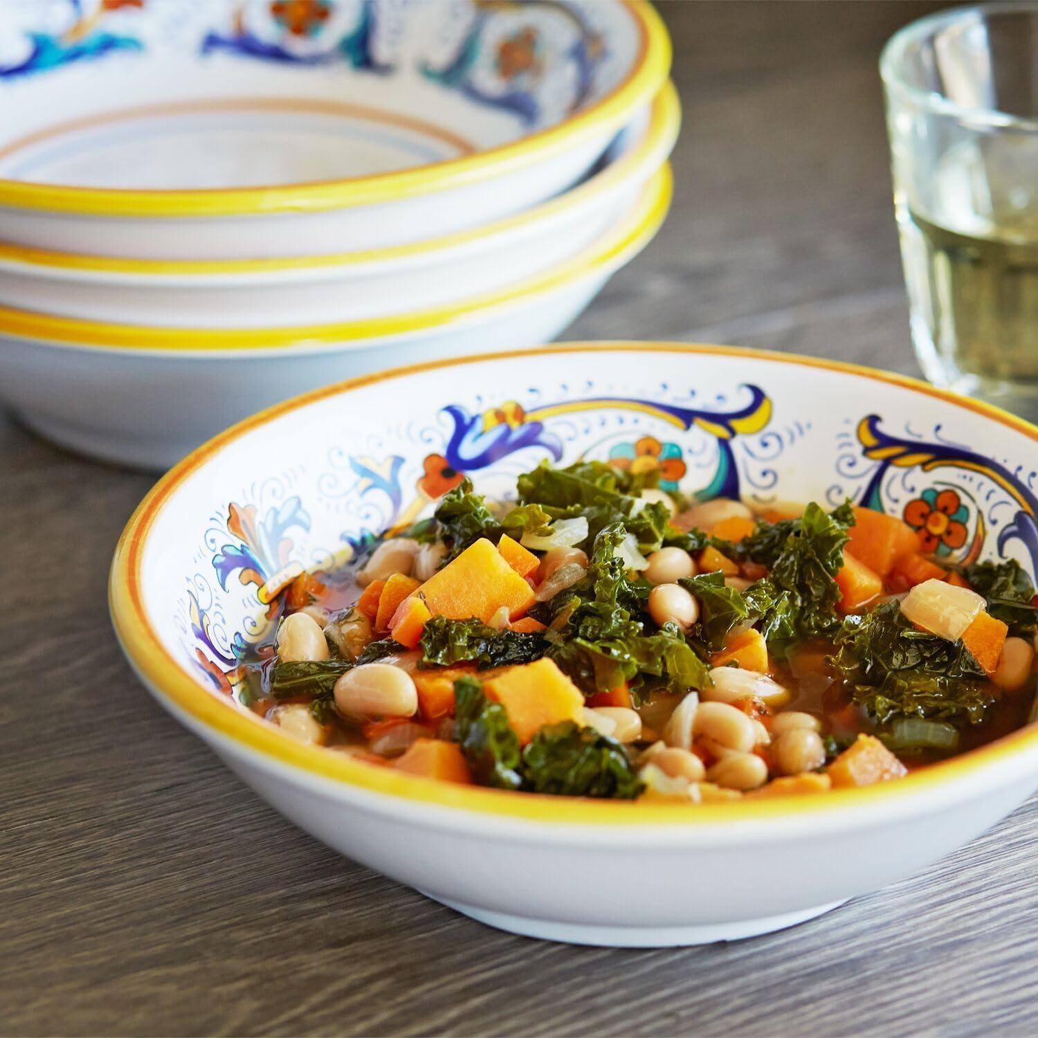 Sur La Table Nova Deruta Pasta Bowl – Hand-Painted Italian Ceramic Serving Dish, Colorful Renaissance-Inspired Dinnerware, Made in Italy - view 4