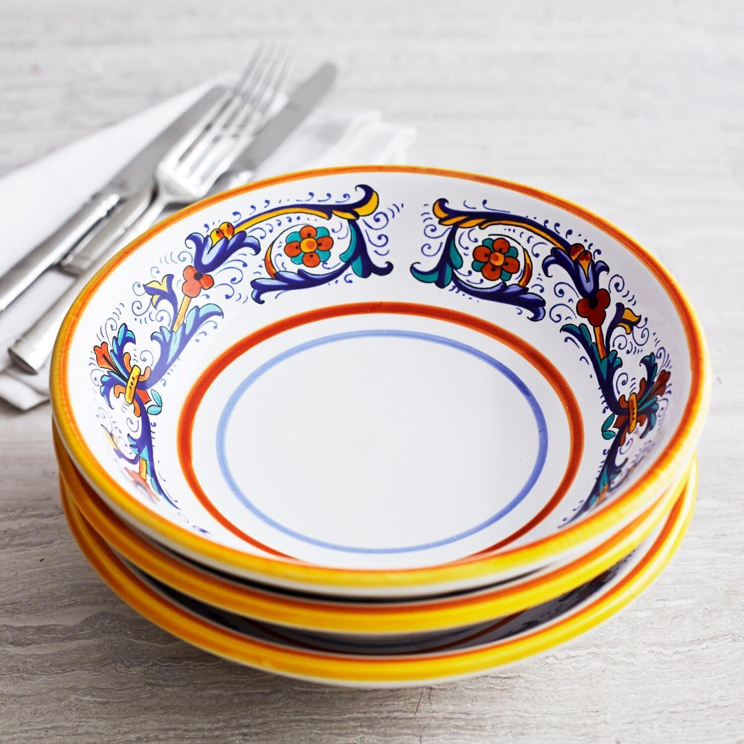 Sur La Table Nova Deruta Pasta Bowl – Hand-Painted Italian Ceramic Serving Dish, Colorful Renaissance-Inspired Dinnerware, Made in Italy - view 5