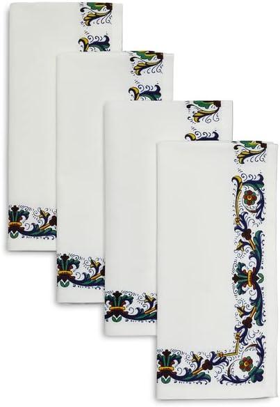 Sur La Table Deruta Napkins, Set of 4, White - view 4