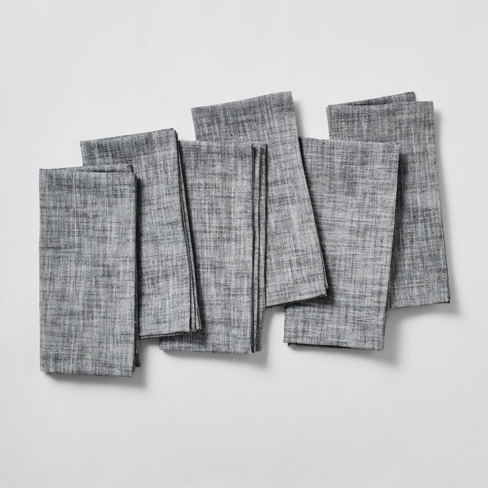Sur La Table Chambray Napkins, Set of 6, Black(Black)