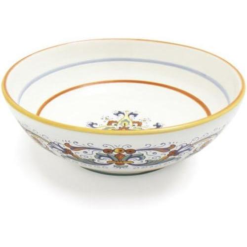 Sur La Table Nova Deruta Pasta Serving Bowl – 12″ Handcrafted Italian Earthenware – Renaissance-Inspired Design, Vibrant Glaze, Made in Italy