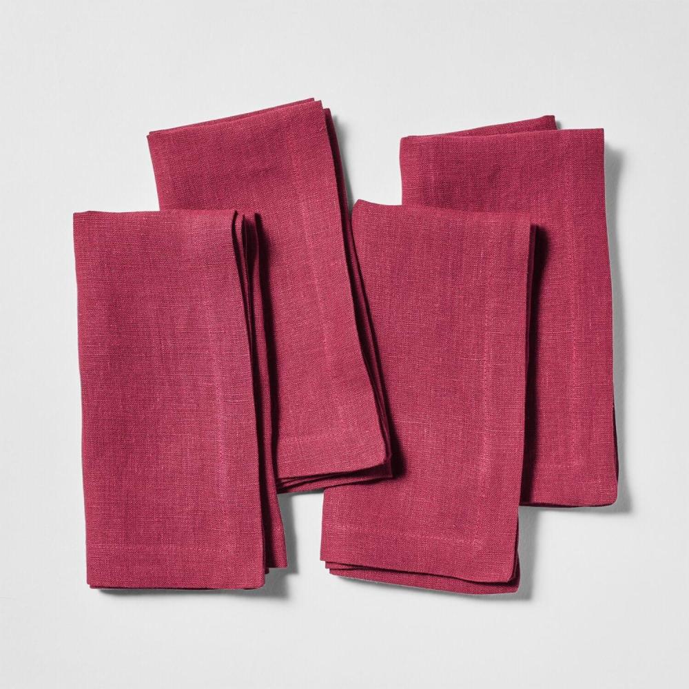 Sur La Table Linen Napkins, Set of 4, Blue(Bordeaux)
