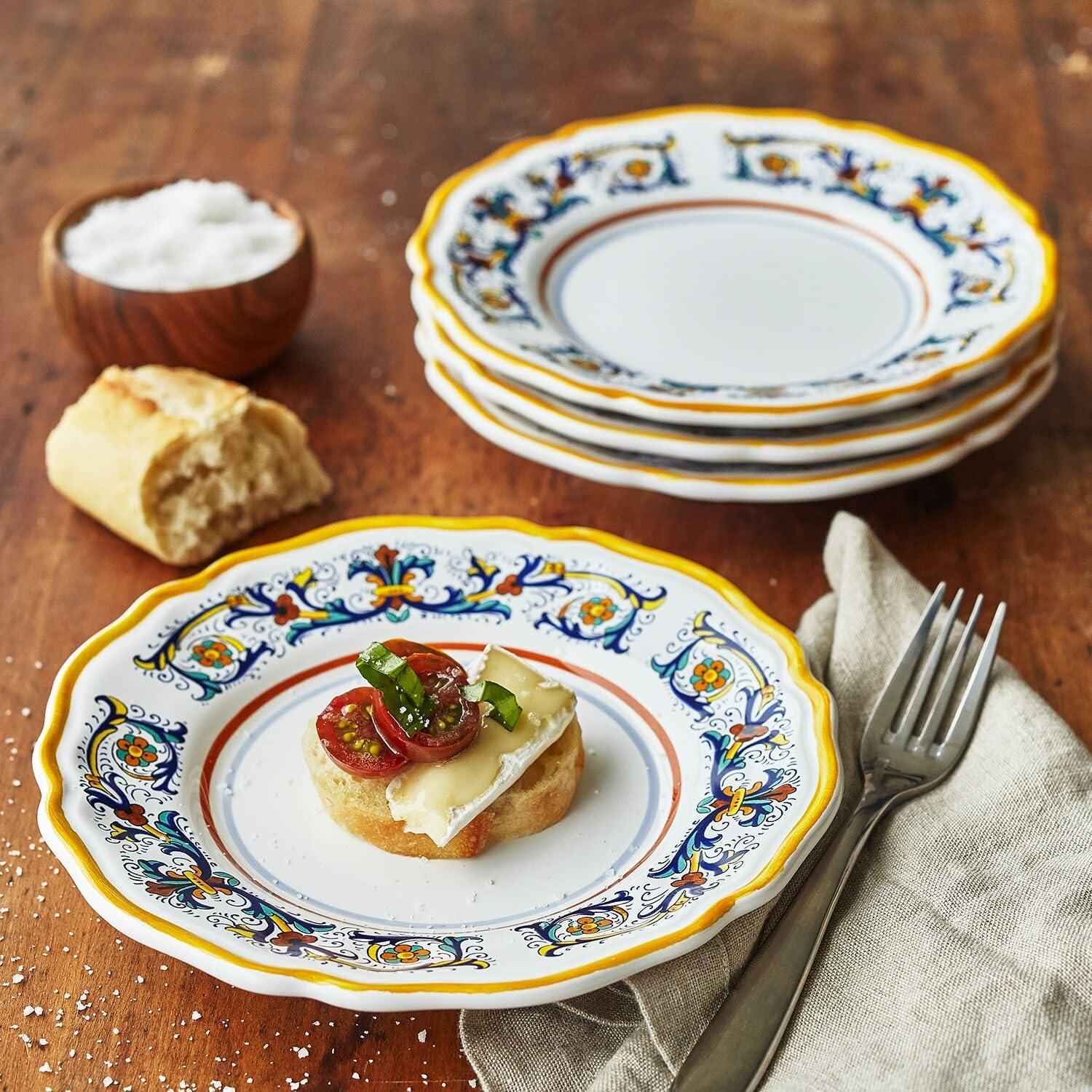 Sur La Table Nova Deruta Appetizer Plates, Set of 4, White - view 2