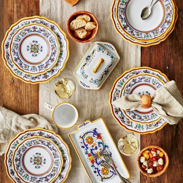 Sur La Table Nova Deruta Appetizer Plates, Set of 4, White - view 6