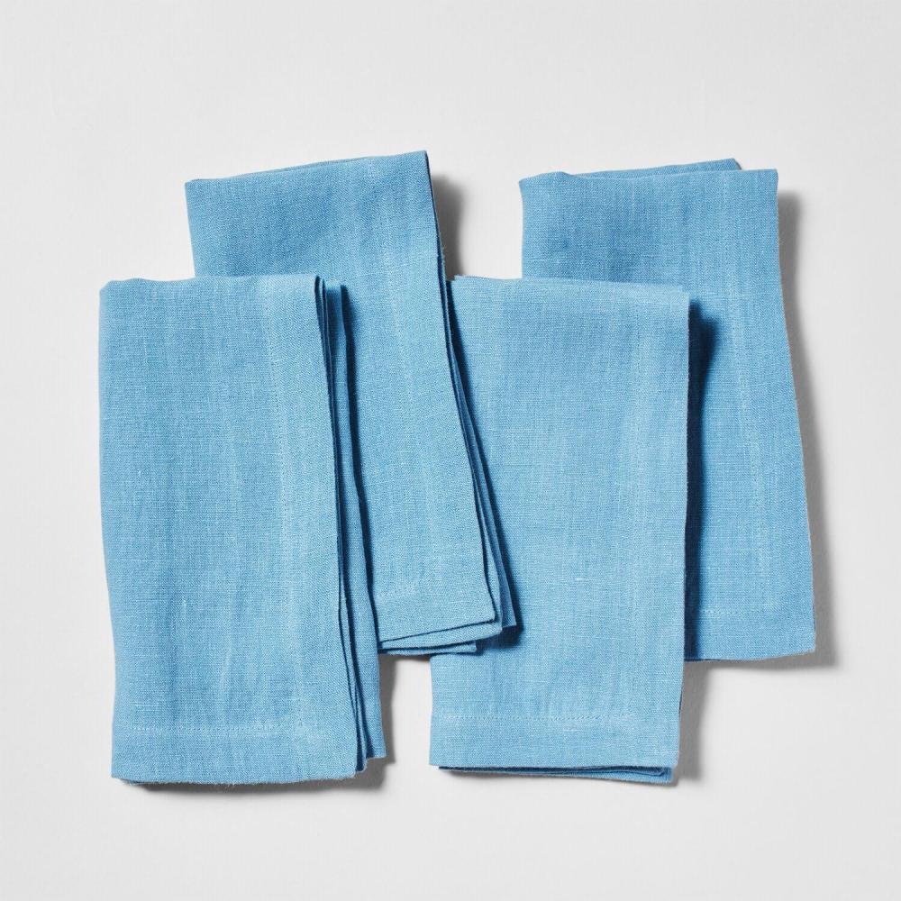 Sur La Table Linen Napkins, Set of 4, Blue(Blue)