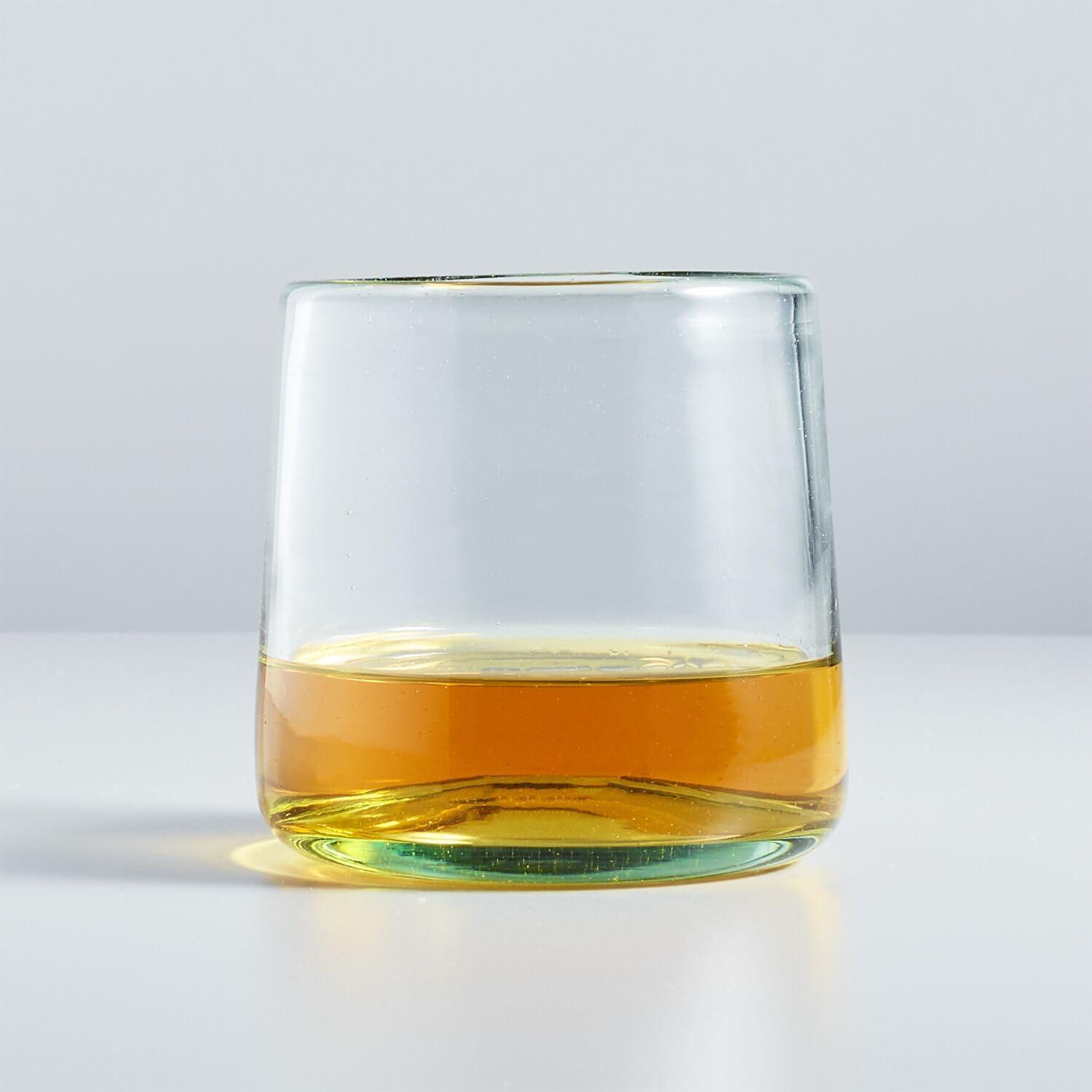 Sur La Table Recycled Green Double Old-Fashioned Glass, Clear - view 2