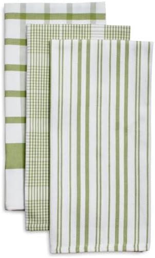 Sur La Table Assorted Twill Kitchen Towels, Set of 3, Cool Gray(Blueberry) - view 5