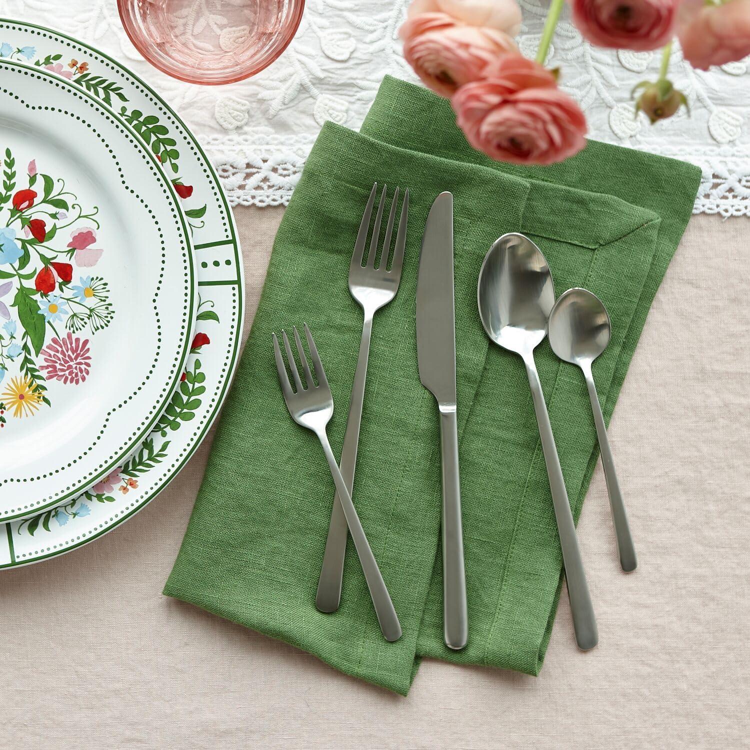 Sur La Table Linen Napkins, Set of 4, Blue(Green) - view 3