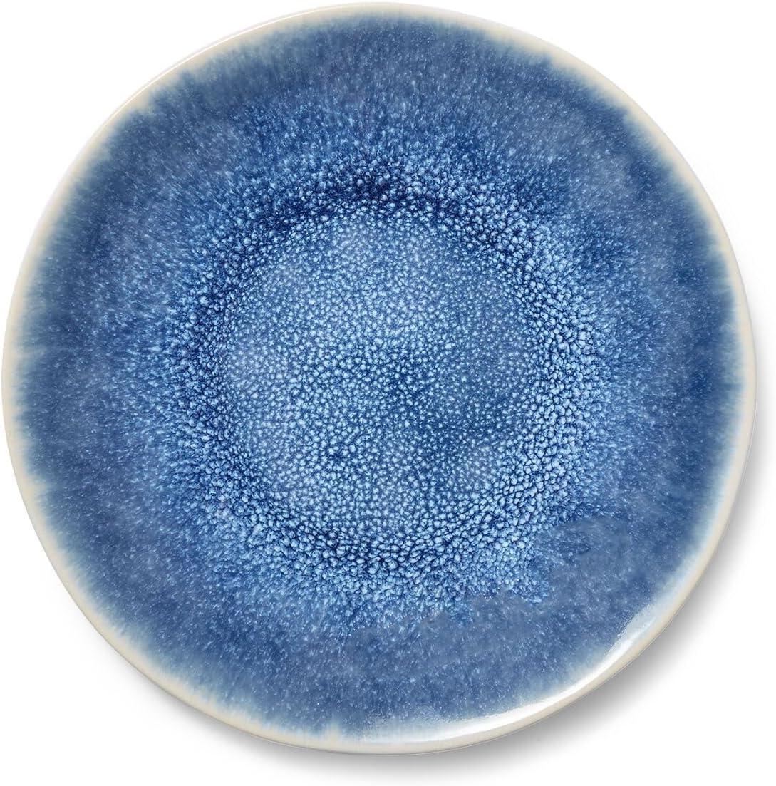 Sur La Table Cloud Stoneware Dinnerware Set – 12-Piece Handcrafted Ceramic Collection Made in Portugal with Reactive Glaze, Organic Design, Dishwasher & Microwave, Blue - view 3