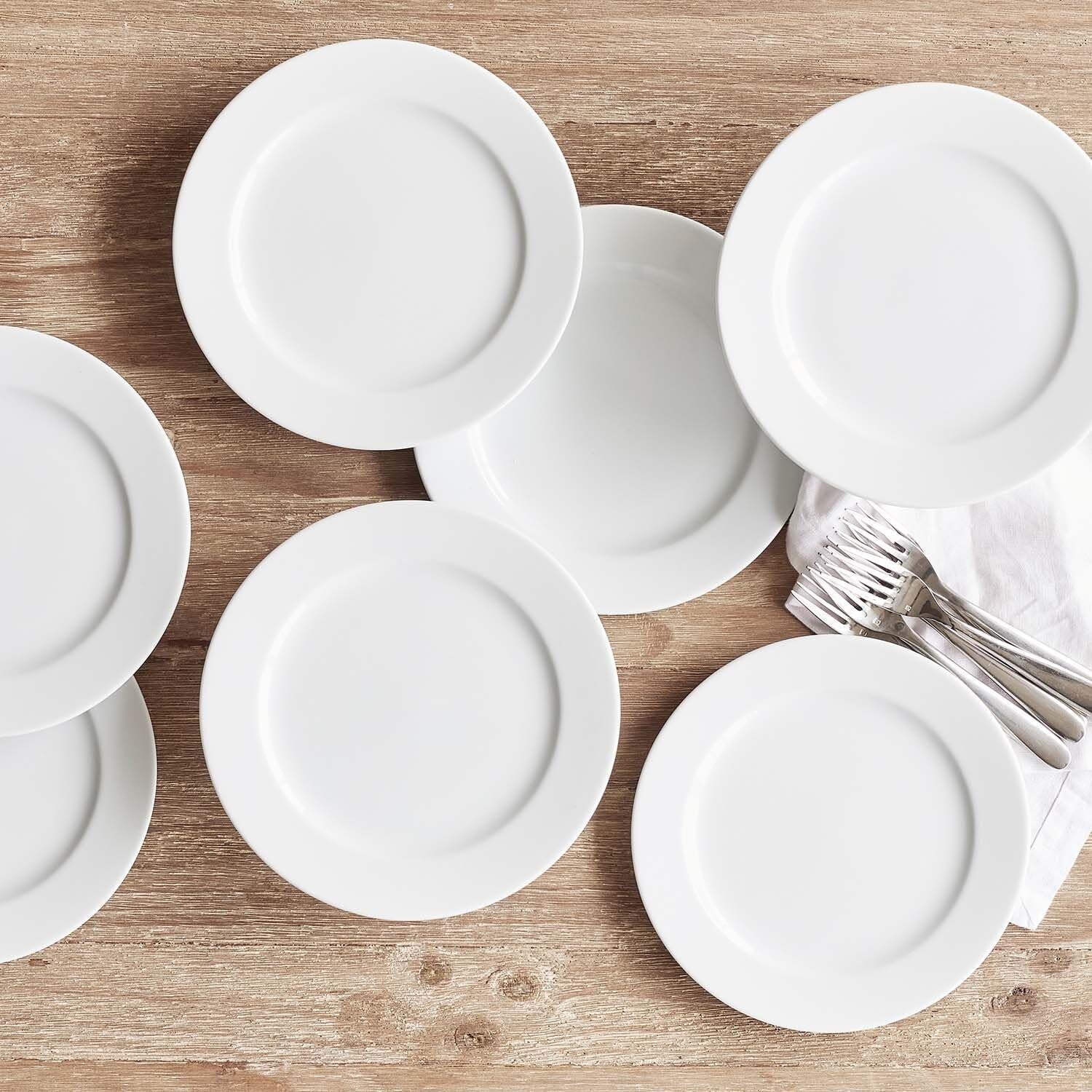 Sur La Table Bistro Round Dinner Plates, White - view 4