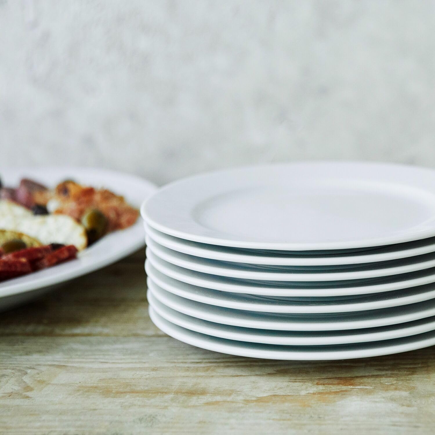 Sur La Table Bistro Round Dinner Plates, White - view 5