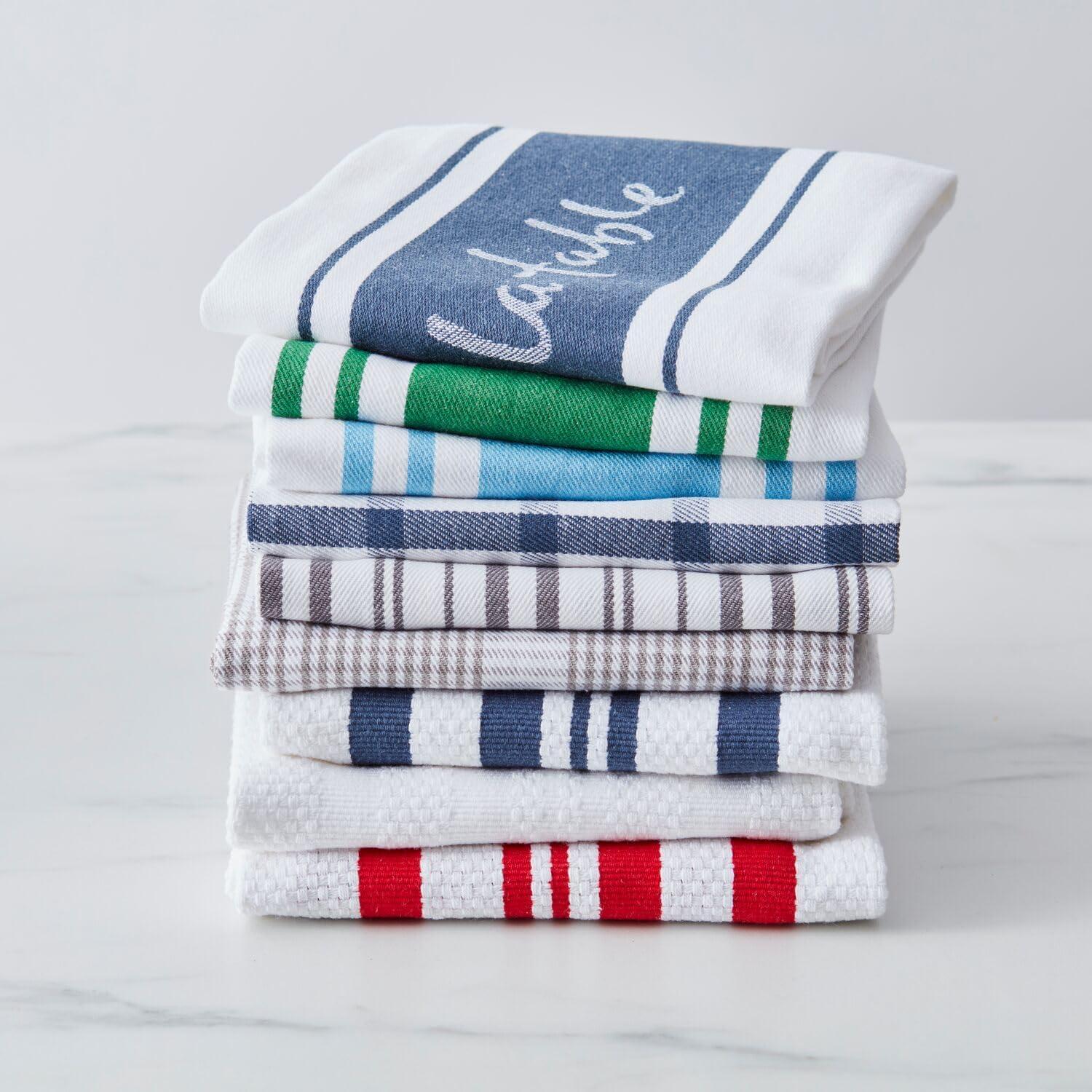 Sur La Table Assorted Twill Kitchen Towels, Set of 3, Cool Gray(Sardine) - view 3