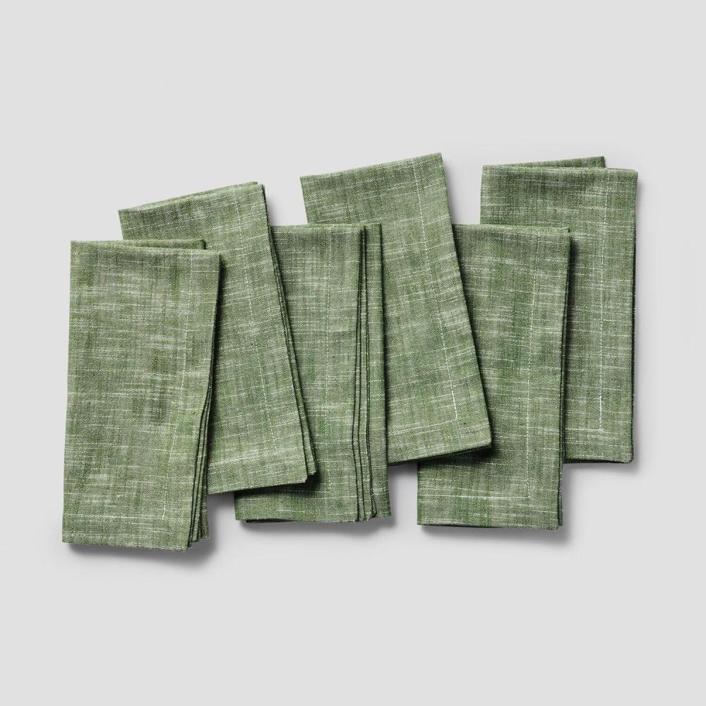 Sur La Table Chambray Napkins, Set of 6, Black(Green)