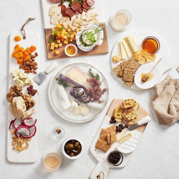 Sur La Table 11.5″ Glass Cloche with White Marble Base – Elegant Cake, Pie & Hors d’Oeuvres Server, Doubles as Party Serving Board - view 4
