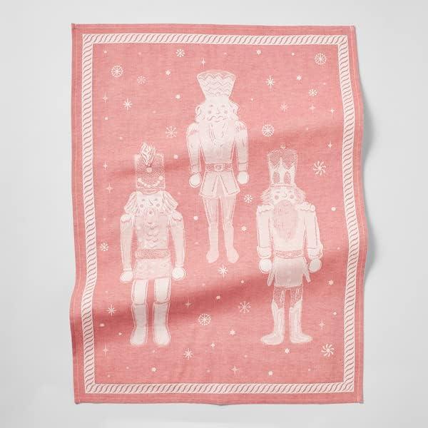 Sur La Table Jacquard Nutcracker Kitchen Towel, Red