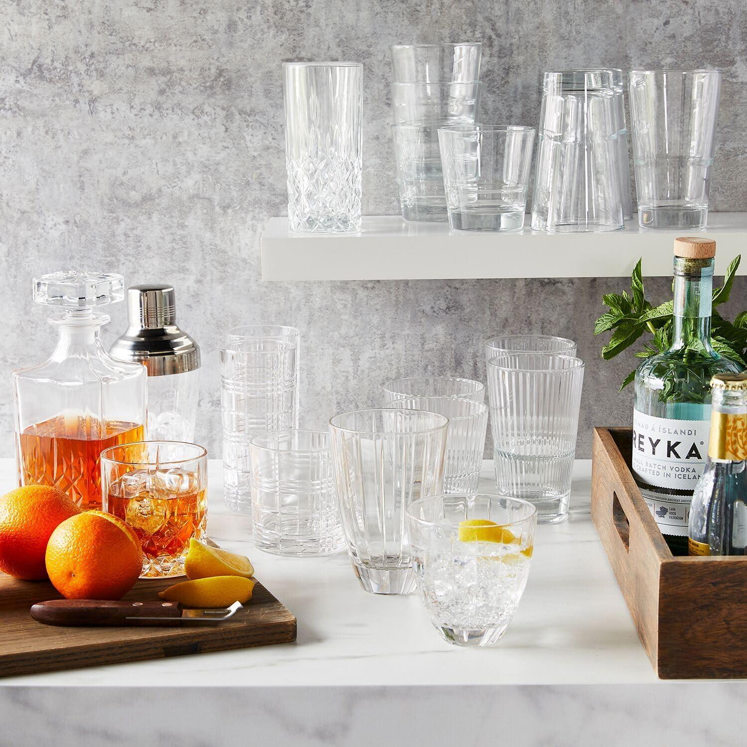 Sur La Table Jax Double Old Fashioned Glasses, Clear - view 4