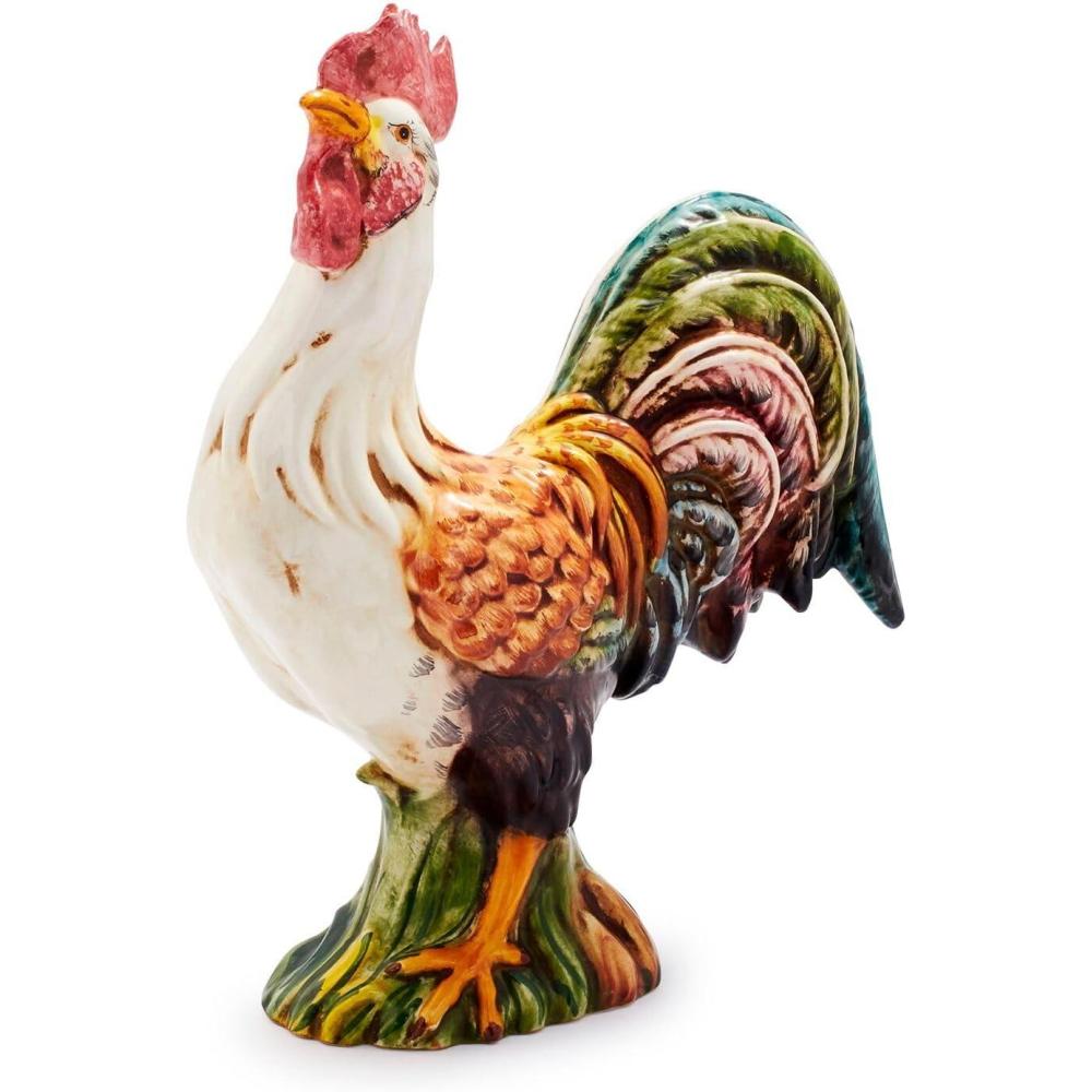 Sur La Table Italian Hand-Painted Ceramic Rooster, Multi - view 2