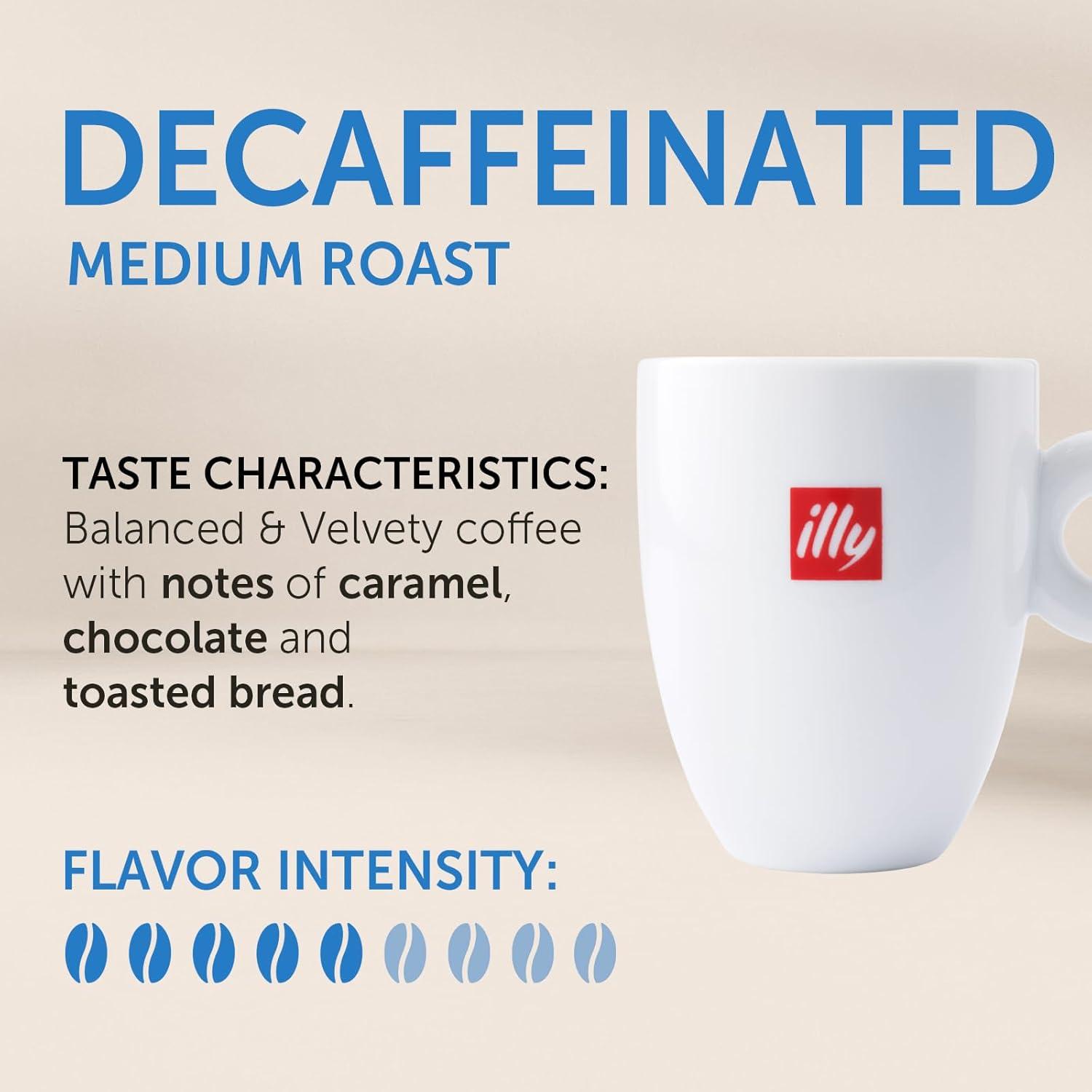 illy Whole Bean Coffee – Perfectly Roasted – Colombia Medium Roast – Smooth Taste, Notes of Fruit – Fruit Notes – 100% Arabica Beans – No Preservatives – 8.8 Ounce(Decaf Medium Roast) - view 2