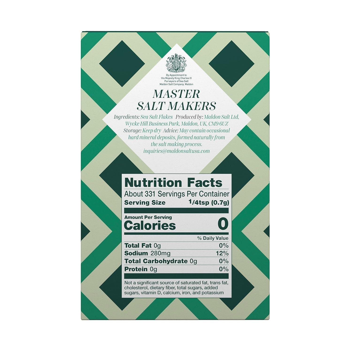Maldon Salt, Sea Salt Flakes, 8.5 oz (240 g), Kosher, Natural, Unique Gourmet Pyramid Shaped Salt Flakes, Perfect for a Wide Range of Dishes, Hand-Harvested for Four Generations (Packaging May vary)(8.5 Ounce (Pack of 1)) - view 2