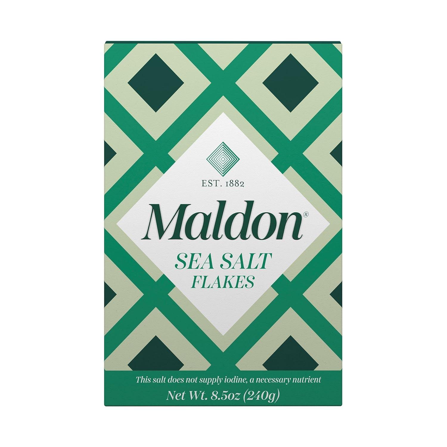 Maldon Salt, Sea Salt Flakes, 8.5 oz (240 g), Kosher, Natural, Unique Gourmet Pyramid Shaped Salt Flakes, Perfect for a Wide Range of Dishes, Hand-Harvested for Four Generations (Packaging May vary)(8.5 Ounce (Pack of 1)) - view 3