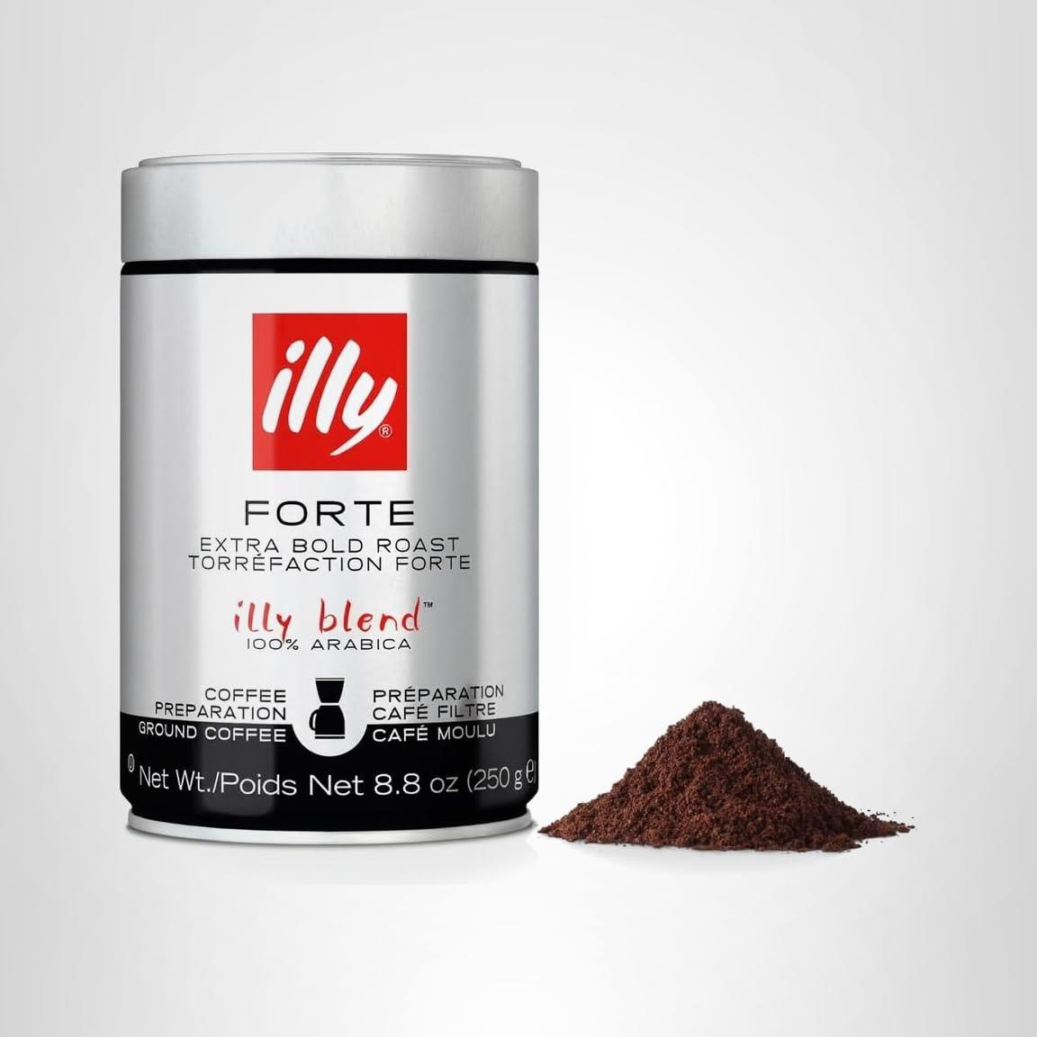 Illy Classico Ground Espresso Coffee, Medium Roast Roast With Notes Of Chocolate & Caramel, 100% Arabica, 8.8 Ounce (Pack Of 1)(Forte Extra Dark Roast Ground Drip) - view 8