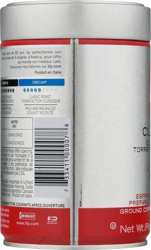 Illy Classico Ground Espresso Coffee, Medium Roast Roast With Notes Of Chocolate & Caramel, 100% Arabica, 8.8 Ounce (Pack Of 1)(Classico Medium Roast Ground Espresso) - view 4