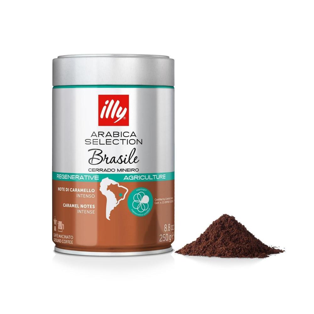 Illy Classico Ground Espresso Coffee, Medium Roast Roast With Notes Of Chocolate & Caramel, 100% Arabica, 8.8 Ounce (Pack Of 1)(Brasile Regenerative Agriculture)