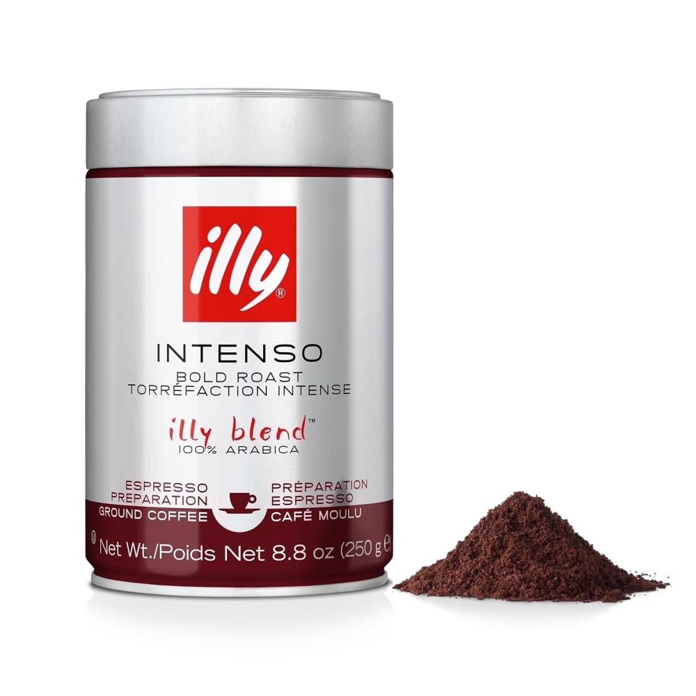 Illy Classico Ground Espresso Coffee, Medium Roast Roast With Notes Of Chocolate & Caramel, 100% Arabica, 8.8 Ounce (Pack Of 1)(Intenso Bold Roast Ground Espresso)