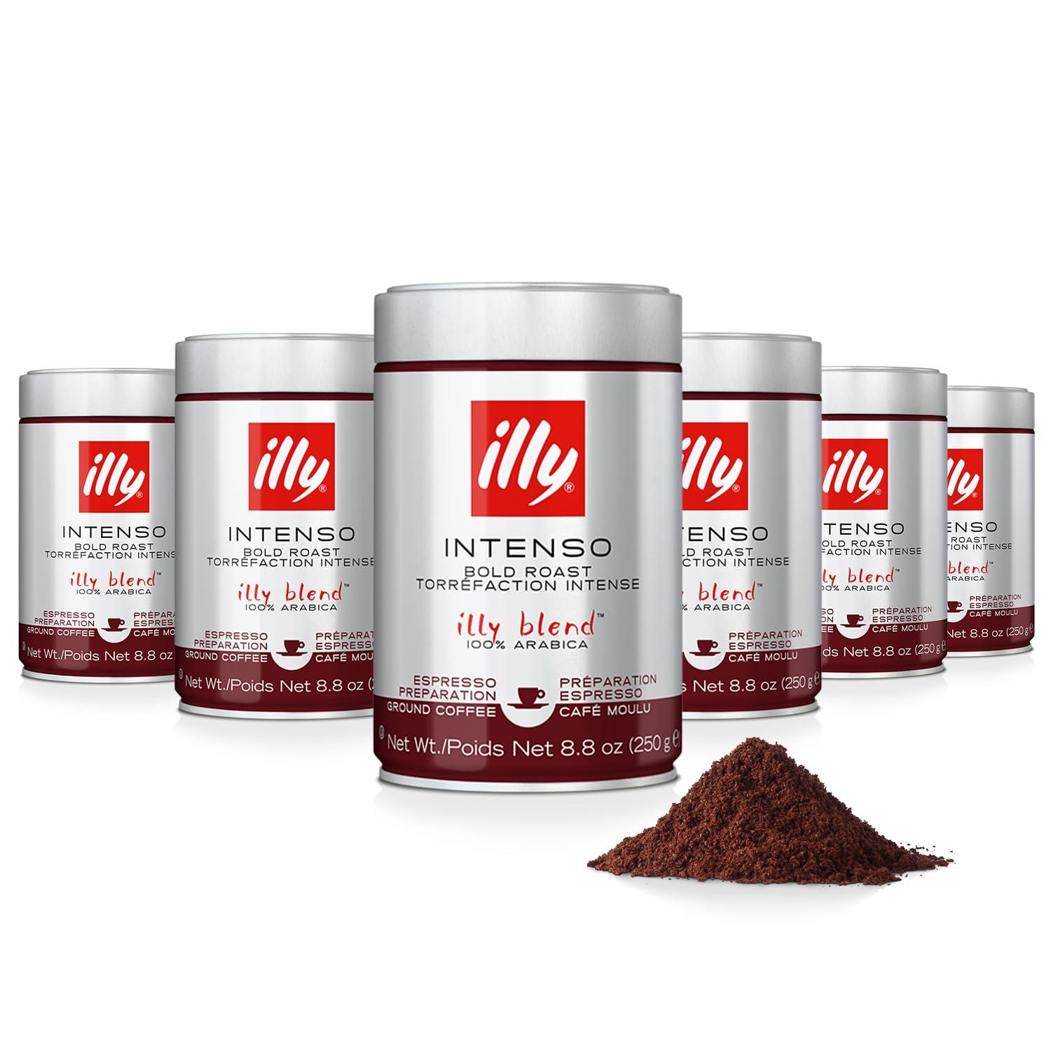 Illy Classico Ground Espresso Coffee, Medium Roast Roast With Notes Of Chocolate & Caramel, 100% Arabica, 8.8 Ounce (Pack Of 1)(Intenso Bold Roast Ground Espresso) - view 8