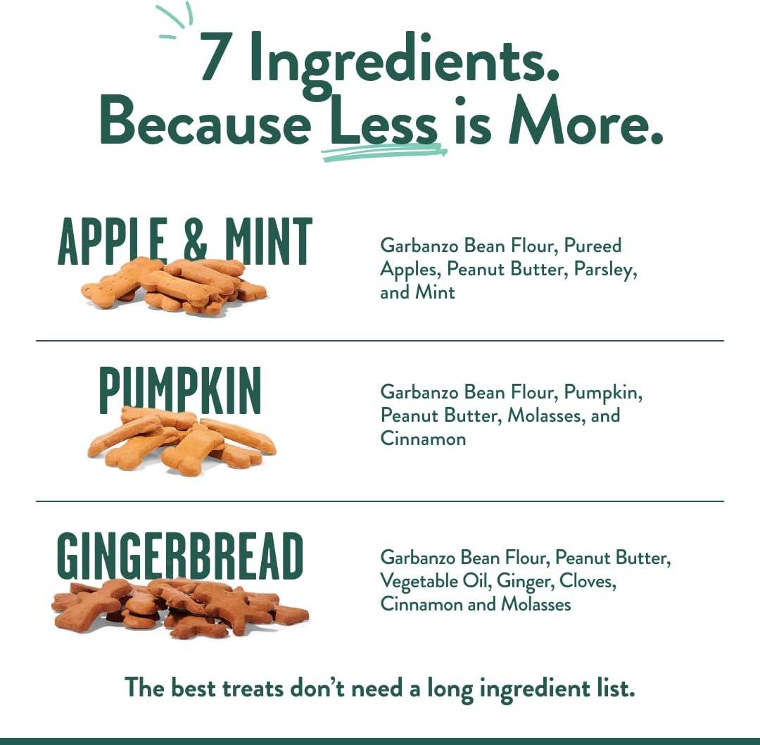 Portland Pet Food Company Pumpkin Dog Treats Healthy Biscuits for Small Medium & Large Dogs – Grain-Free, Human-Grade, All Natural Cookies, Snacks & Puppy Training Treats – Made in The USA – 5 oz(Vegan Variety) - view 3