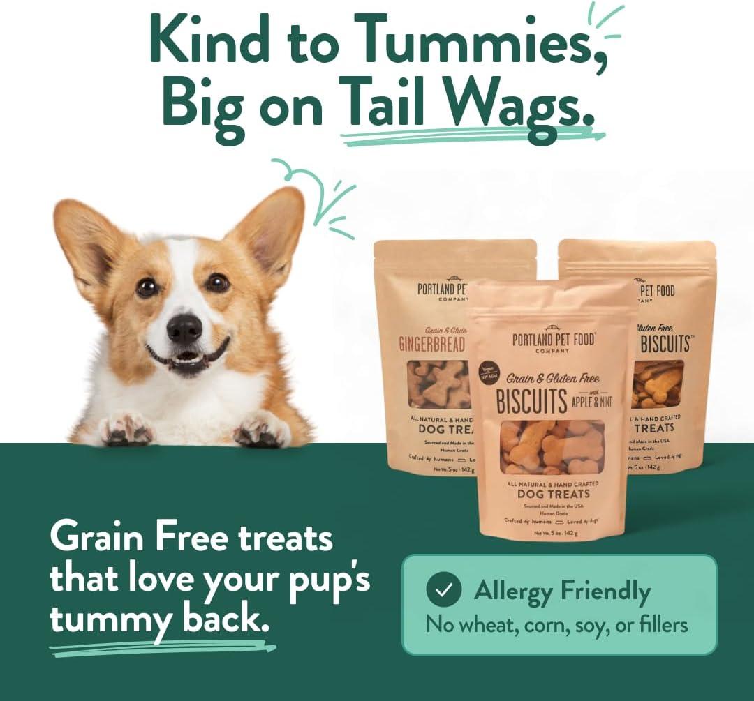 Portland Pet Food Company Pumpkin Dog Treats Healthy Biscuits for Small Medium & Large Dogs – Grain-Free, Human-Grade, All Natural Cookies, Snacks & Puppy Training Treats – Made in The USA – 5 oz(Vegan Variety) - view 4