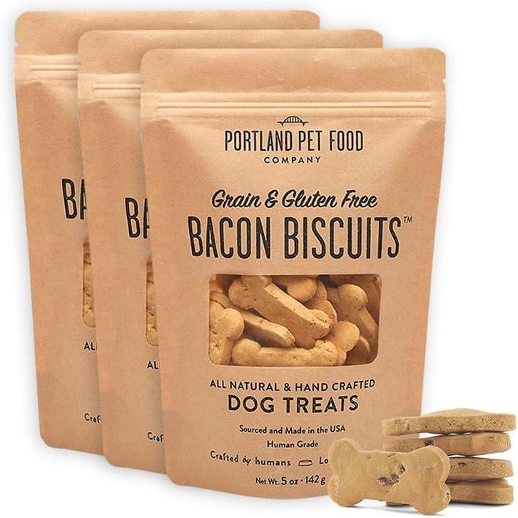 Portland Pet Food Company Pumpkin Dog Treats Healthy Biscuits for Small Medium & Large Dogs – Grain-Free, Human-Grade, All Natural Cookies, Snacks & Puppy Training Treats – Made in The USA – 5 oz(Bacon) - view 8
