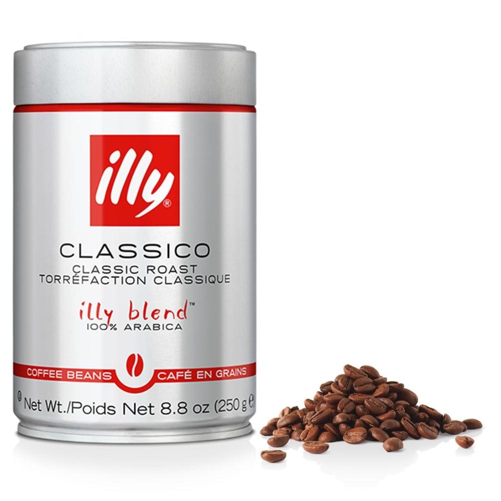 illy Whole Bean Coffee – Perfectly Roasted – Colombia Medium Roast – Smooth Taste, Notes of Fruit – Fruit Notes – 100% Arabica Beans – No Preservatives – 8.8 Ounce(Classico Medium Roast)