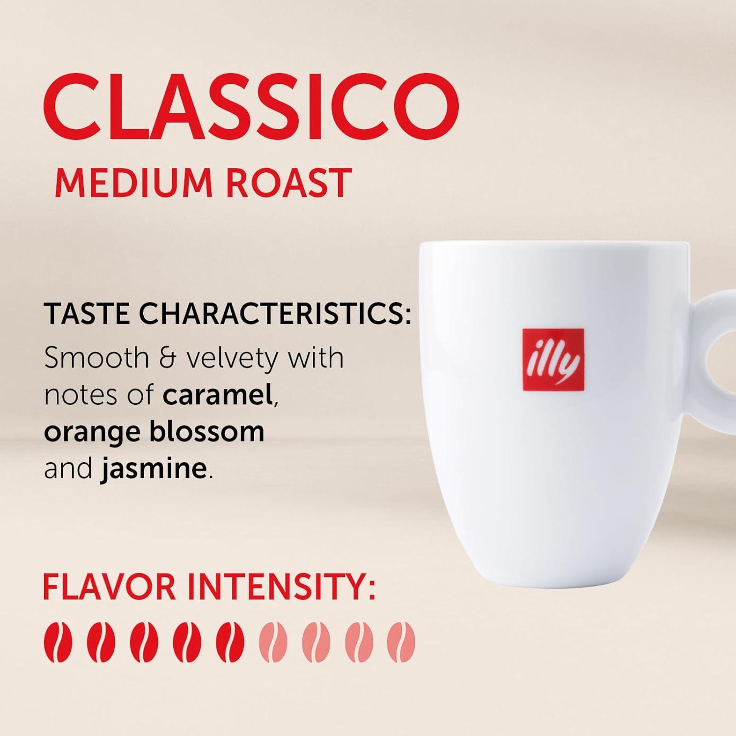 illy Whole Bean Coffee – Perfectly Roasted – Colombia Medium Roast – Smooth Taste, Notes of Fruit – Fruit Notes – 100% Arabica Beans – No Preservatives – 8.8 Ounce(Classico Medium Roast) - view 2
