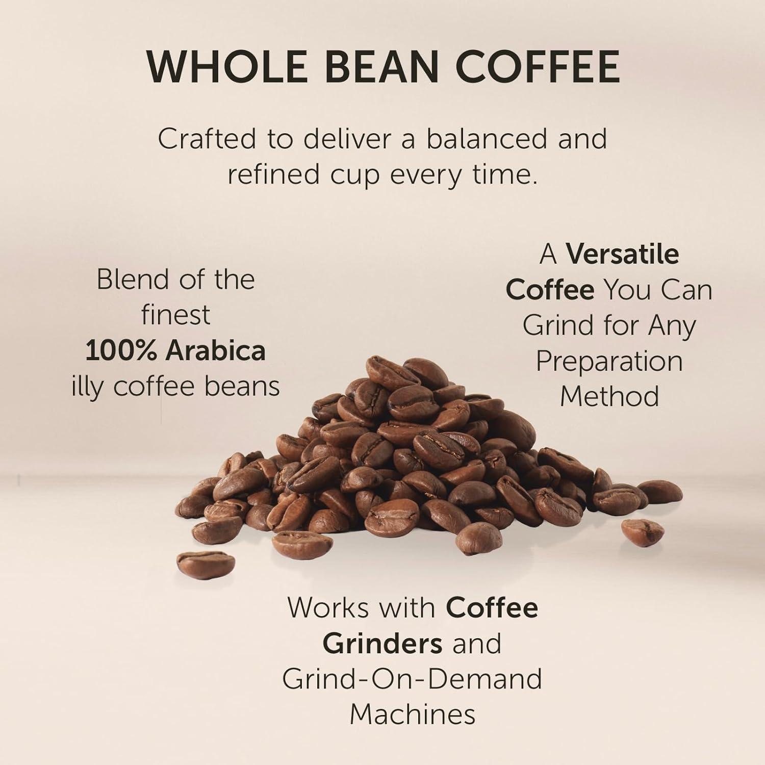 illy Whole Bean Coffee – Perfectly Roasted – Colombia Medium Roast – Smooth Taste, Notes of Fruit – Fruit Notes – 100% Arabica Beans – No Preservatives – 8.8 Ounce(Classico Medium Roast) - view 6